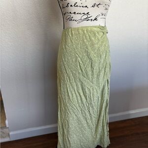 NWT American Eagle Outfitters Light Green Midi Skirt